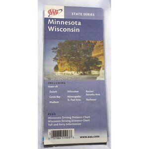 AAA Map Minnesota Wisconsin State Series 2005 Paper Travel Road Highways